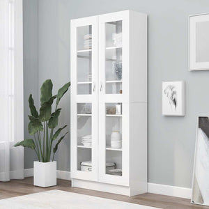 Weiße Vitrine 82,5x30,5x185 cm