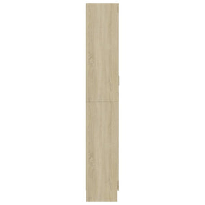 Sonoma Eiche Vitrinenschrank, 185 cm hoch