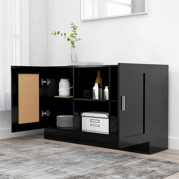 Schwarzes Sideboard 120 cm