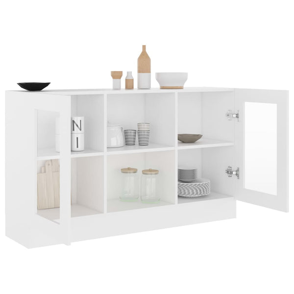 Weißer Vitrinenschrank 120 cm