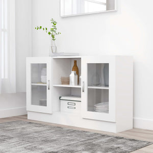 Weißer Vitrinenschrank 120 cm