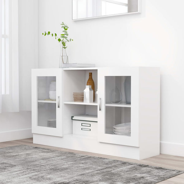 Weißer Vitrinenschrank 120 cm