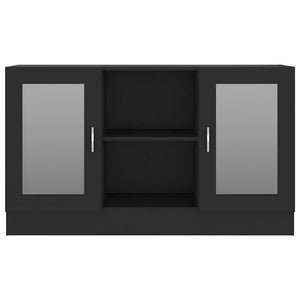 Schwarzer Vitrinenschrank 120 cm