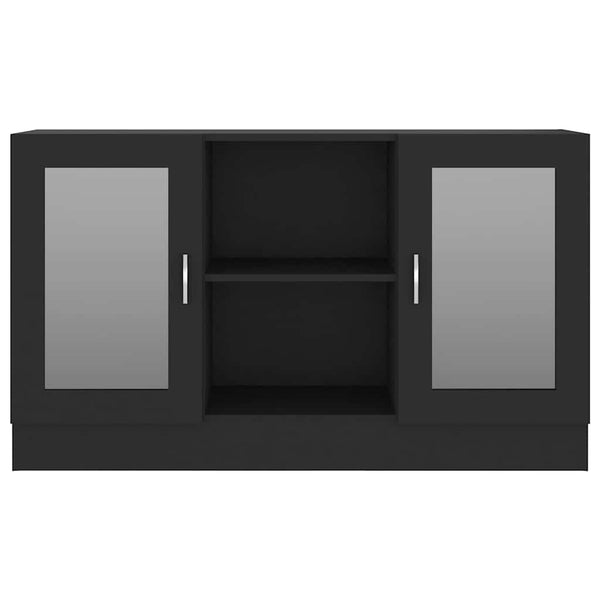 Schwarzer Vitrinenschrank 120 cm