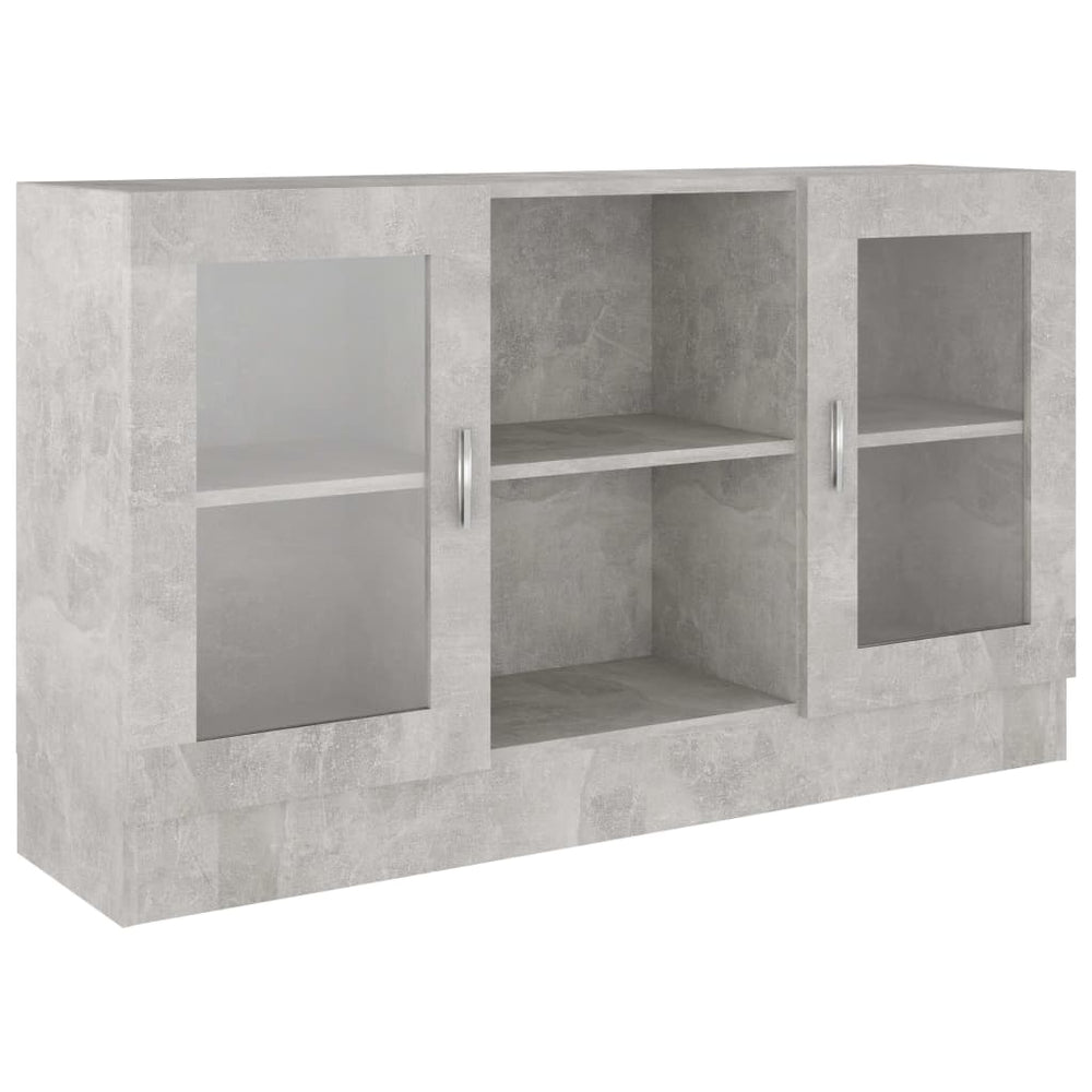 Vitrinenschrank Betongrau 120 cm