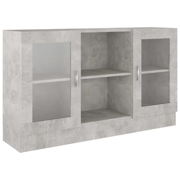 Vitrinenschrank Betongrau 120 cm
