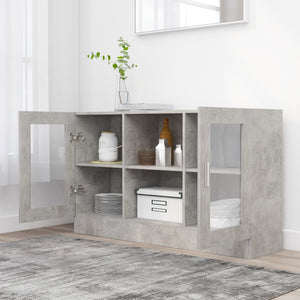 Vitrinenschrank Betongrau 120 cm