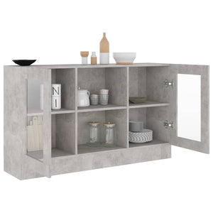 Vitrinenschrank Betongrau 120 cm