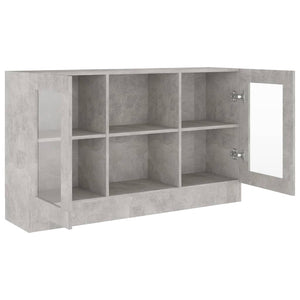 Vitrinenschrank Betongrau 120 cm