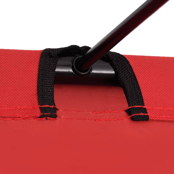 Campingliege 180x60x19 cm Oxford-Gewebe und Stahl Rot