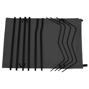 Campingbetten 2 Stk. 180x60x19 cm Oxford-Gewebe Stahl Schwarz