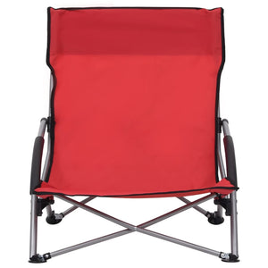 Klappbare Strandstühle 2 Stk. Rot Stoff
