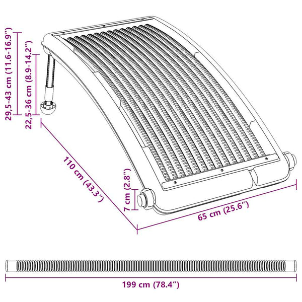 Gebogenes Solar-Heizpaneel für Pool