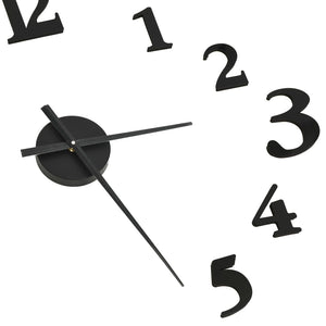 3D Wanduhr Schwarz/Weiß 100cm XXL