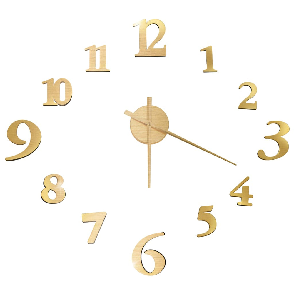 3D Wanduhr Golden, 100 cm XXL