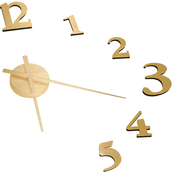 3D Wanduhr Golden, 100 cm XXL