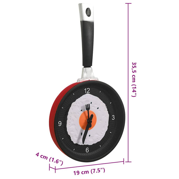 Spiegelei-Pfannen Wanduhr, 18,8 cm