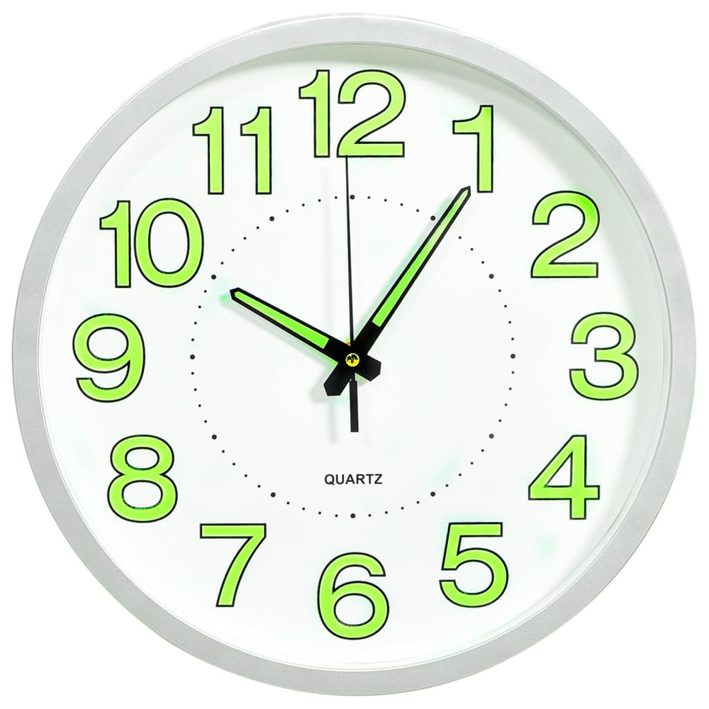 Leuchtende Wanduhr, Weiß, 30 cm