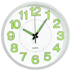 Leuchtende Wanduhr, Weiß, 30 cm