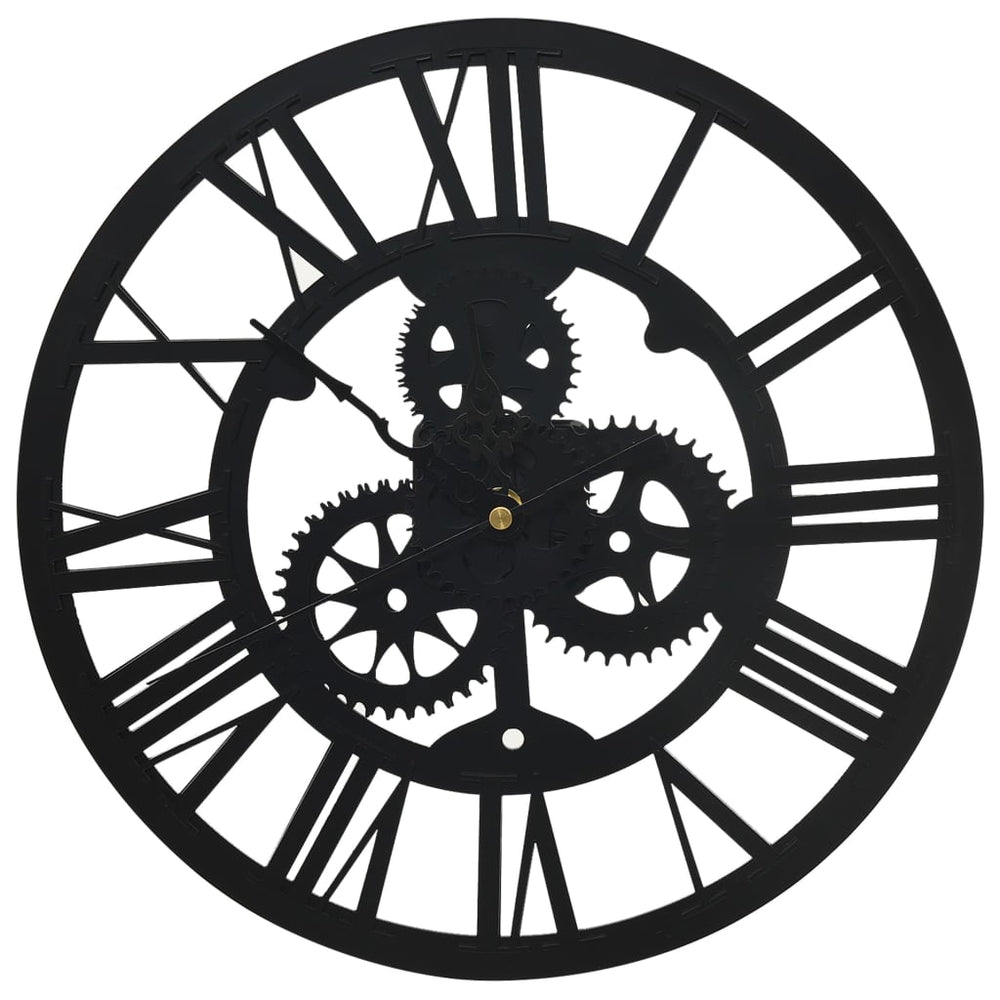 Schwarze Wanduhr 30 cm