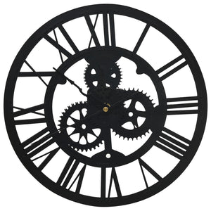 Schwarze Wanduhr 30 cm
