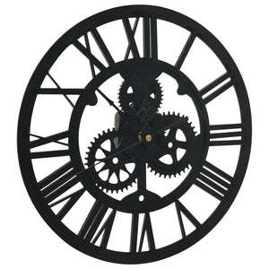 Schwarze Wanduhr 30 cm
