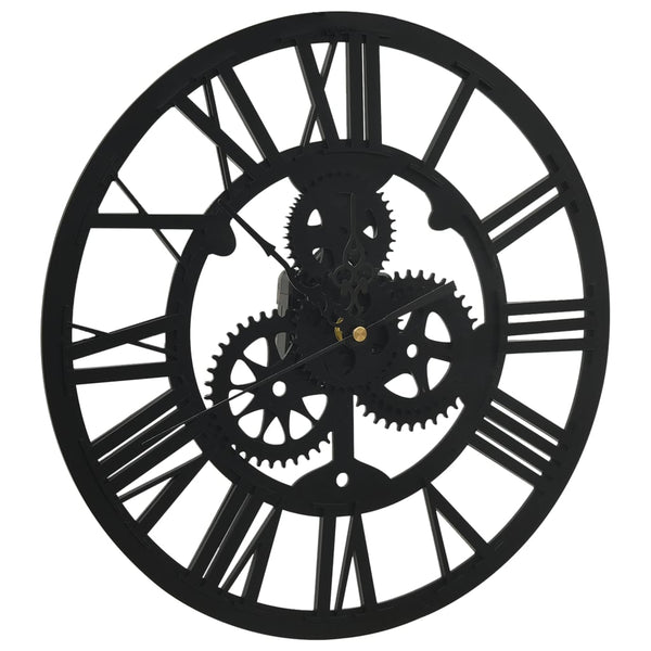 Schwarze Wanduhr 30 cm