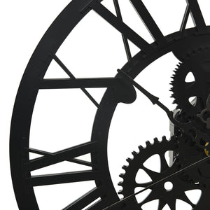 Schwarze Wanduhr 30 cm