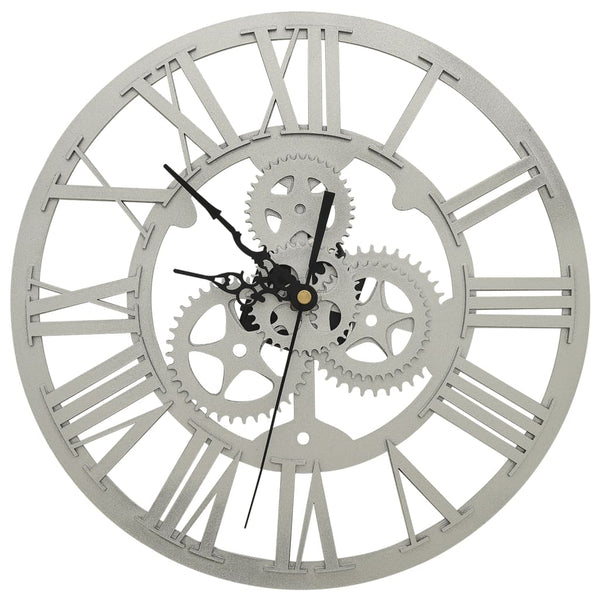 Silberne Wanduhr, 30 cm, Acryl