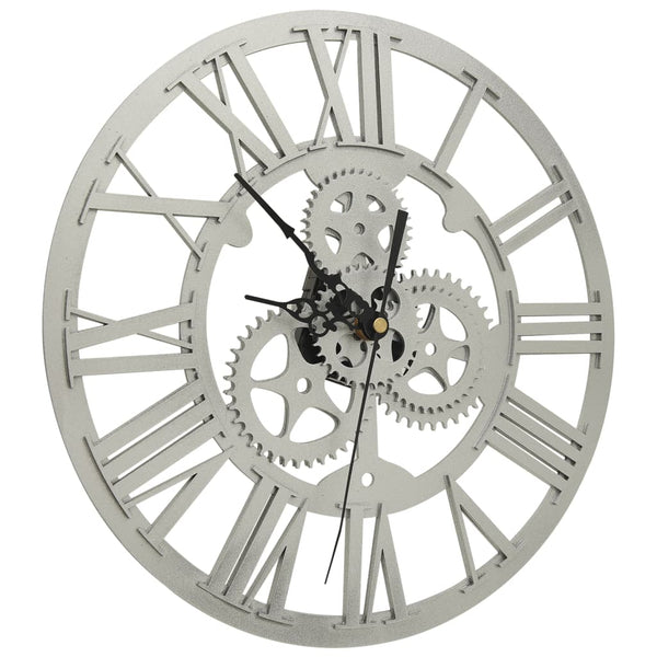Silberne Wanduhr, 30 cm, Acryl