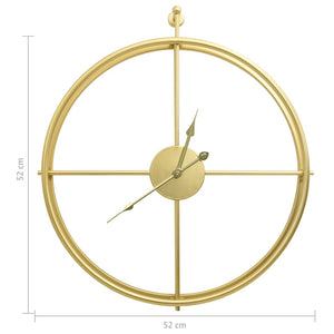 Goldene Wanduhr Eisen 52cm