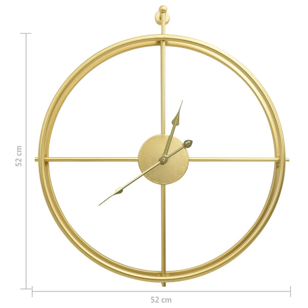 Goldene Wanduhr Eisen 52cm