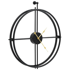 Schwarze Wanduhr Eisen 52cm