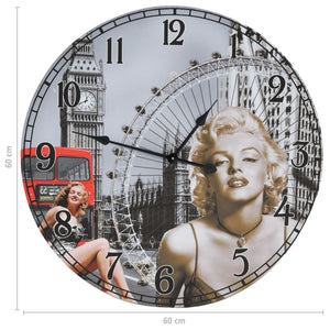 Vintage Wanduhr, 60 cm