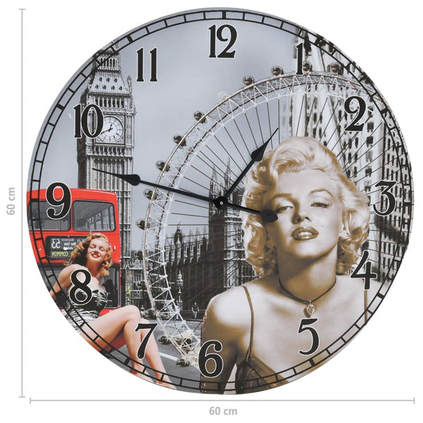 Vintage Wanduhr, 60 cm