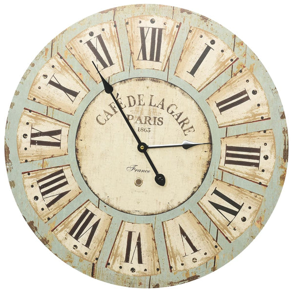 Mehrfarbige Wanduhr, 60 cm MDF