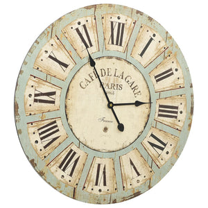Mehrfarbige Wanduhr, 60 cm MDF