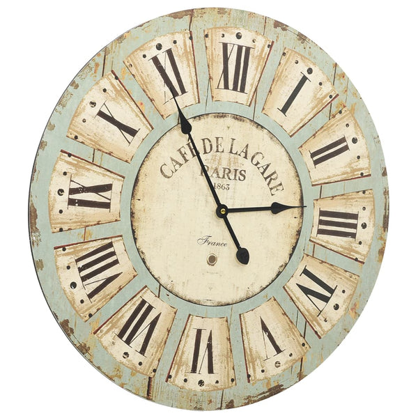 Mehrfarbige Wanduhr, 60 cm MDF