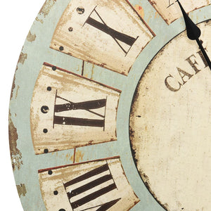 Mehrfarbige Wanduhr, 60 cm MDF
