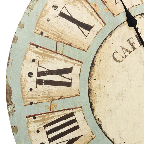 Mehrfarbige Wanduhr, 60 cm MDF