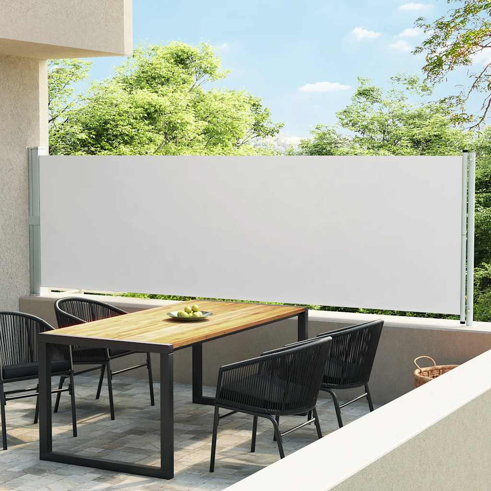 vidaXL Store latéral rétractable 140x600 cm Crème