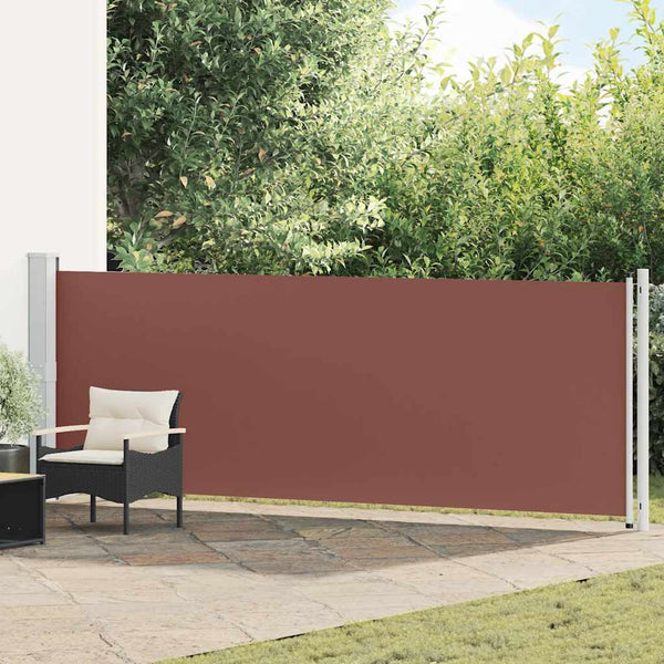 Ausziehbare Seitenmarkise 140x600 cm Braun