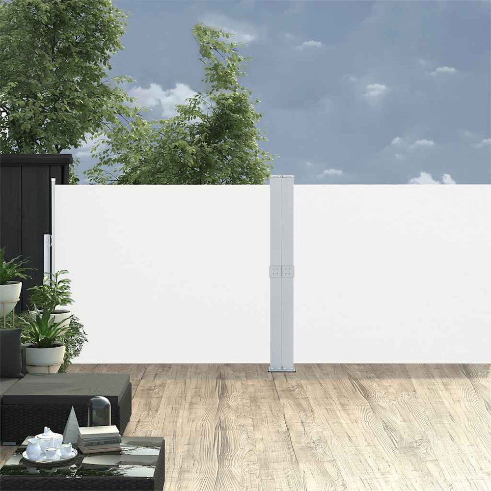 vidaXL Auvent latéral rétractable 140x1200 cm Crème