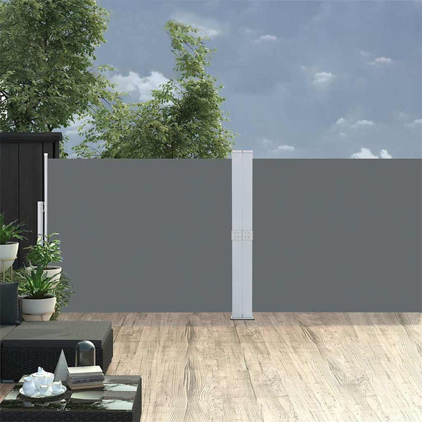 Ausziehbare Seitenmarkise 140x1200 cm Anthrazit