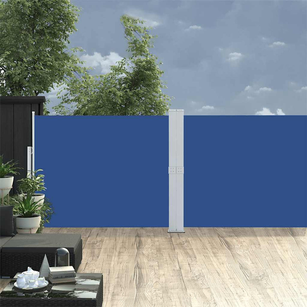 vidaXL Auvent latéral rétractable 140x1200 cm Bleu