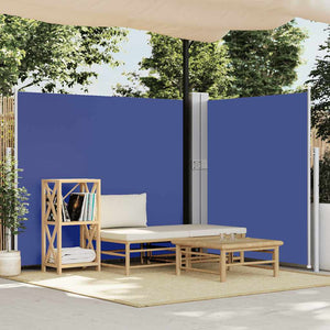Ausziehbare Seitenmarkise 170x1200 cm Blau