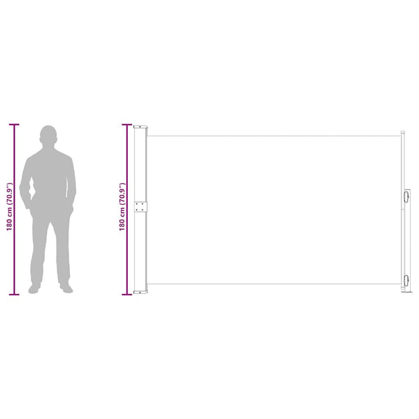 Seitenmarkise Ausziehbar 180x300 cm Braun