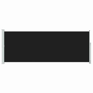 Seitenmarkise Ausziehbar 180x500 cm Schwarz