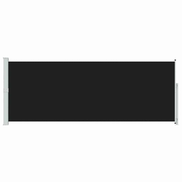 Seitenmarkise Ausziehbar 180x500 cm Schwarz