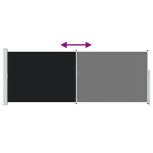 Seitenmarkise Ausziehbar 180x500 cm Schwarz